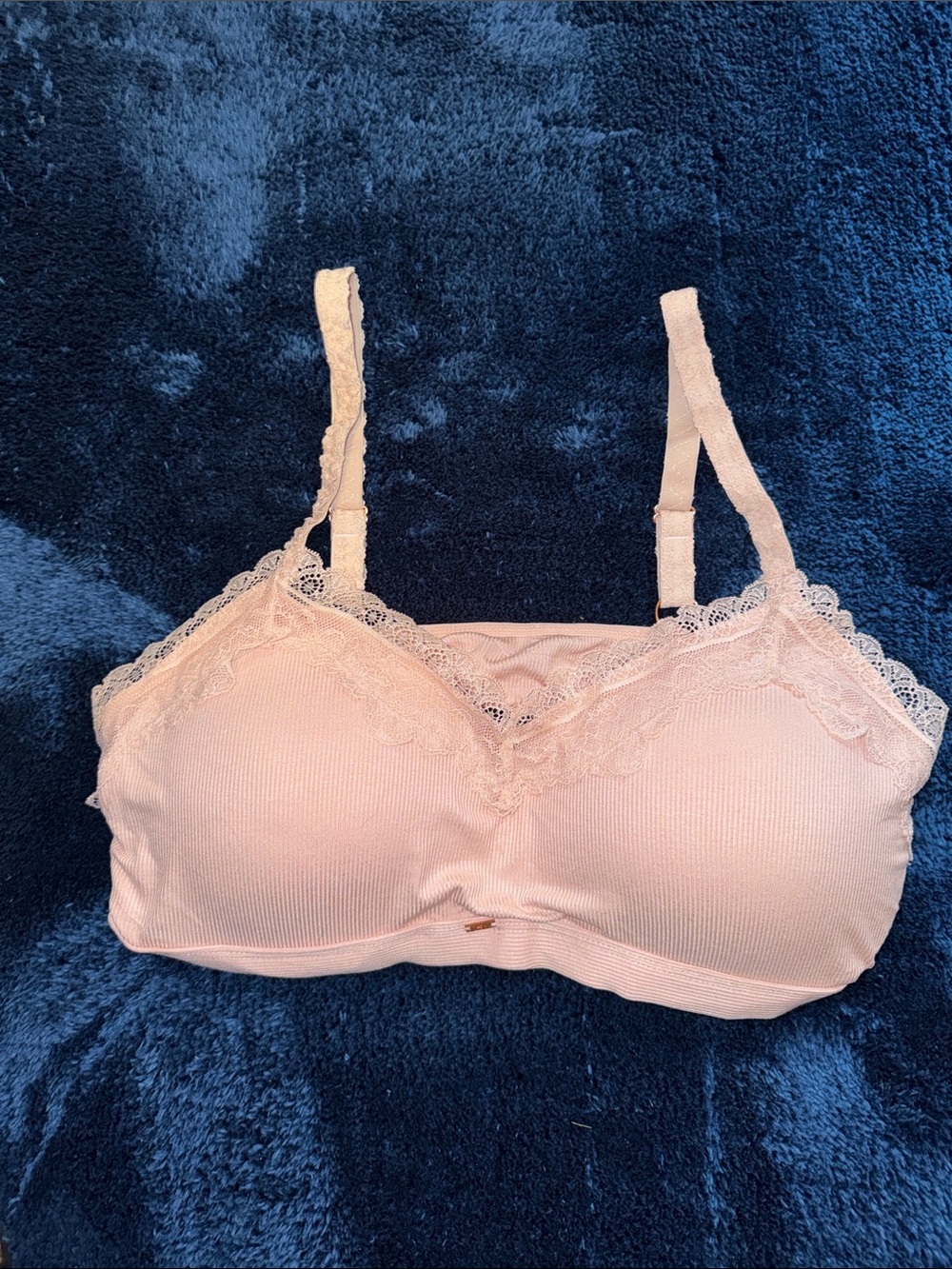 JADY K  Lace-Trim Bralette in Light Rose Pink